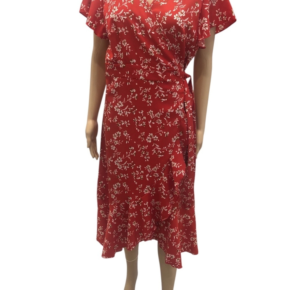 Women’s Summer V-Neck Wrap Style Dress - Picture 12 of 13